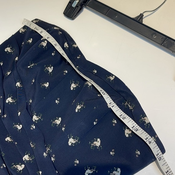 Club Monaco Harper navy blue floral silk strapless dress size 4 - Picture 8 of 10